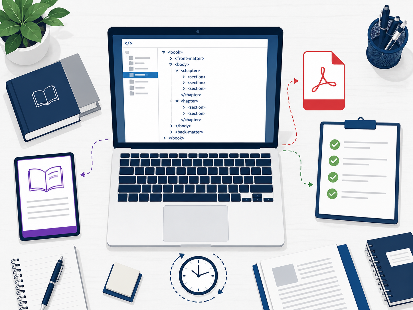 Digital publishing services workflow diagram 2026
